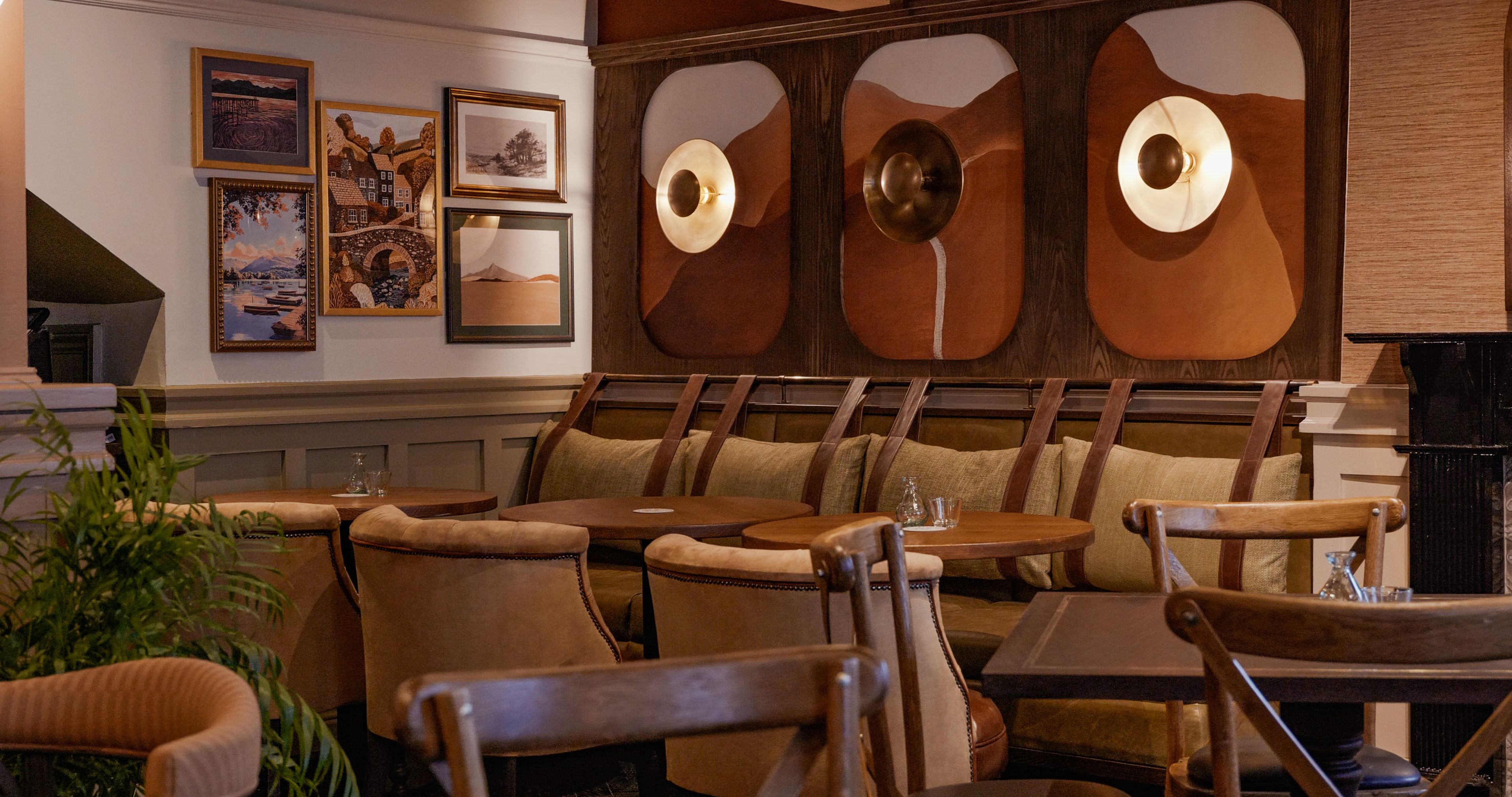 a cosy corner table in the restaurant