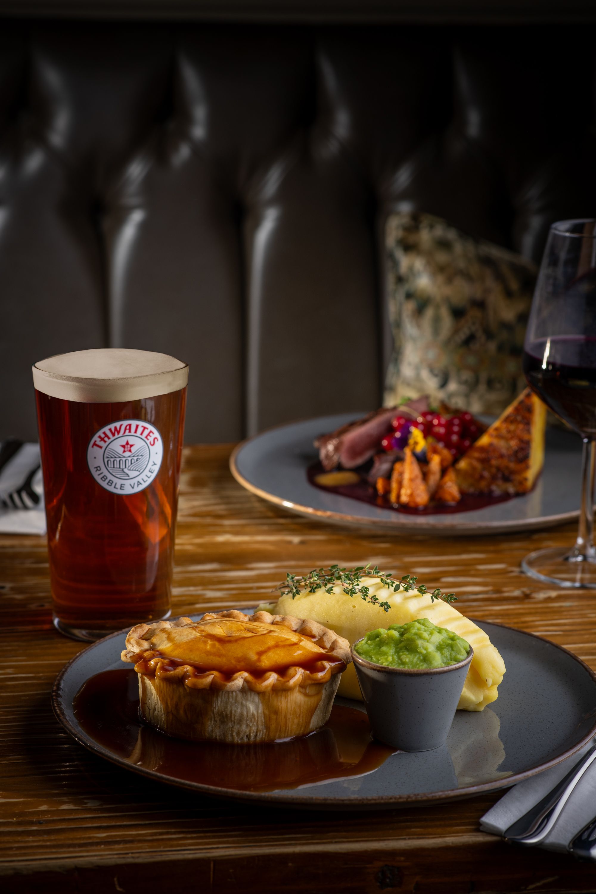 pie and mash with a pint in the royal oak