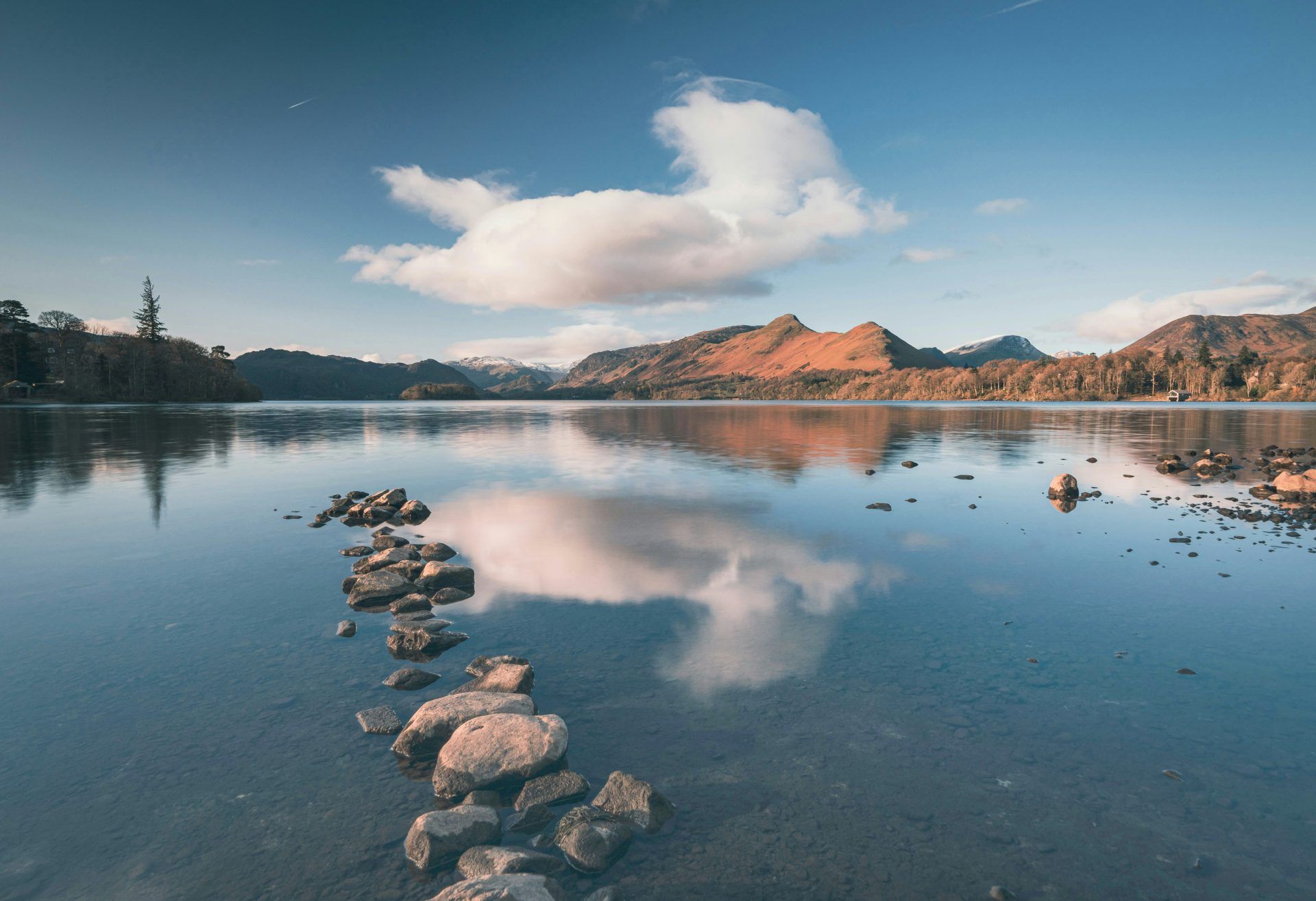 derwentwater with cat bells in the background