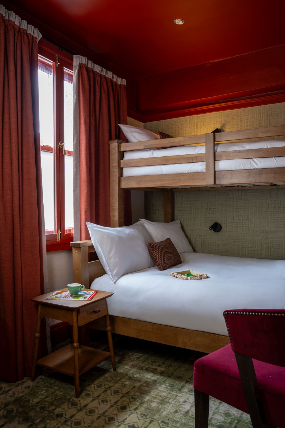 bunk beds in a family bedroom