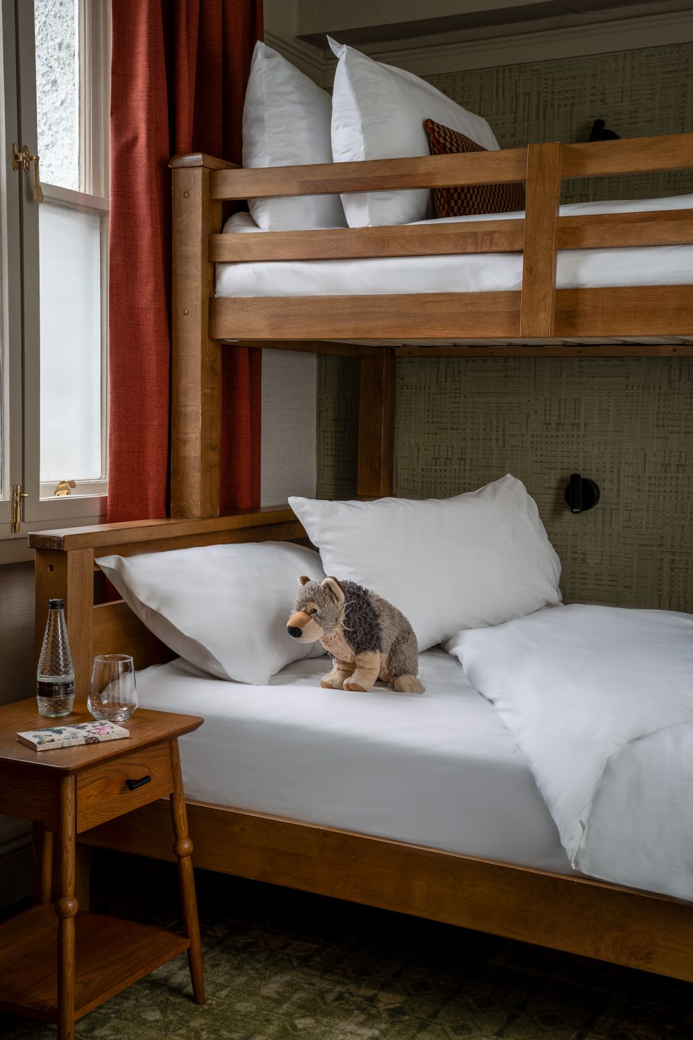 bunk beds in the family bedroom