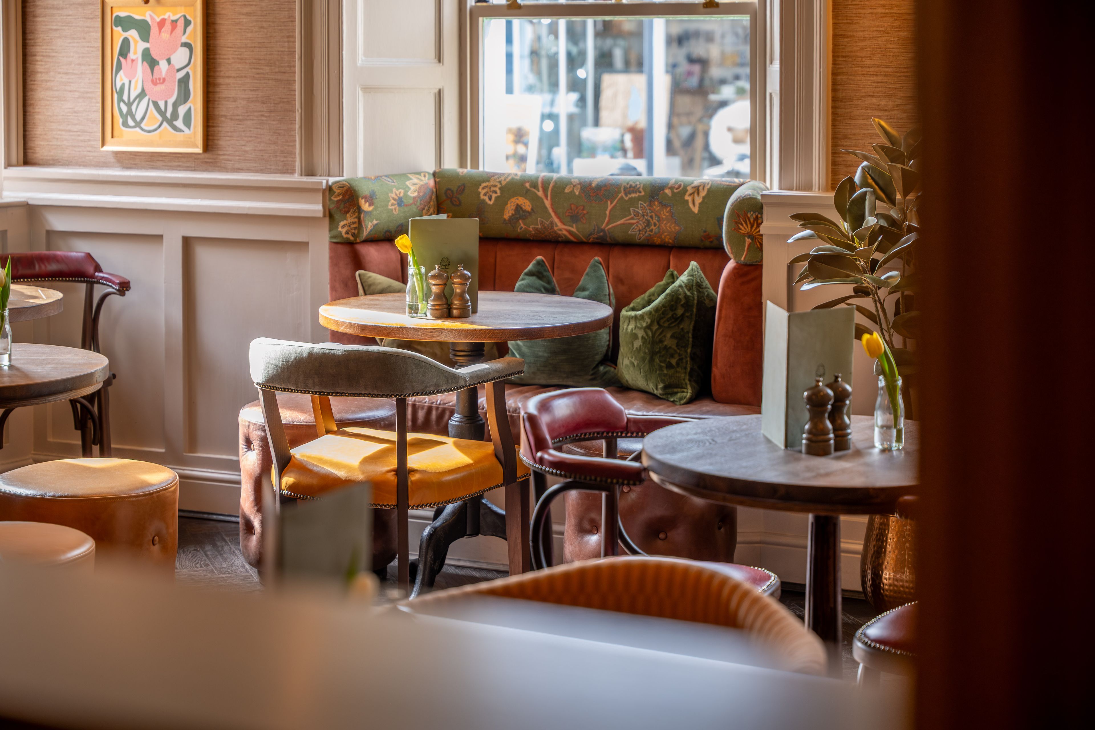 restaurant area at the royal oak